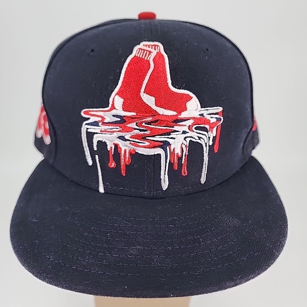 Vintage Boston Red Sox Baseball Hat Black New Era 59Fifty Size 7 1/4 Logo Retro